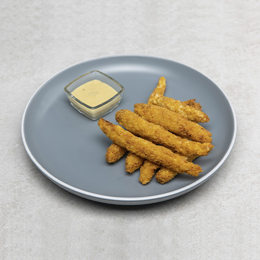 Чикен стрипс с медово-горчичным соусом
