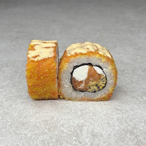 Лосось с мидиями в соусе Том Ям темпура